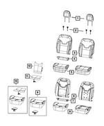 6GB01LR5AC - Interior Trim: Front Seat Back Cover, Left for Jeep: Compass Image