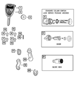 5143446AA - Wiper/Lock Cylinder and Keys: Blank With Transmitter Key for Mopar Image