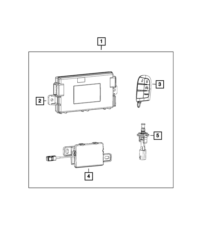 68066871AF - Mopar Accessories - Component Parts: Integrated Key Fob Transmitter for Mopar Image image
