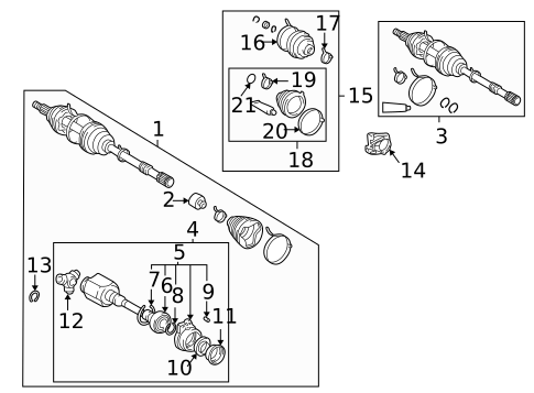 Drive Axles for 2005 Pontiac Vibe #0