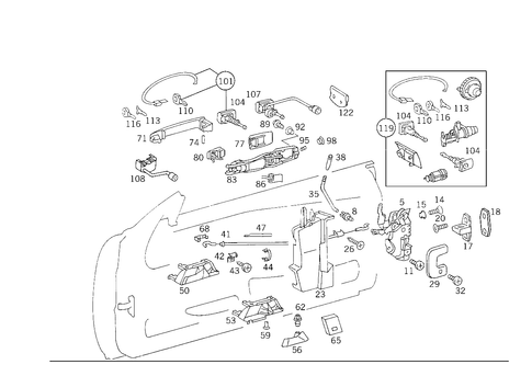 Locking System for 1988 Mercedes-Benz 300CE #1