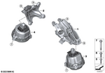 22118053548 - Engine and Transmission Suspension: Engine Supporting Bracket, Left for BMW Image