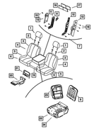 1RT00DK2AA - Interior Trim: Front Headrest for Mopar Image