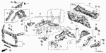 60490T3VA00ZZ - Body/Air Conditioning: BRACKET, FR. PCU FRAME for Honda Image