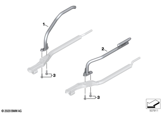 46549831946 - Frame and Mounting Parts: Bracket, Softbag, Right -  for BMW-Motorrad Image