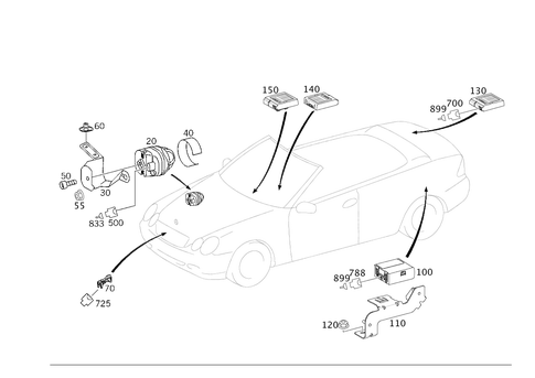 Anti-Theft Warning System, Tow-Away Protection, Passenger Comp. Protection for 2005 Mercedes-Benz CLK500 #0
