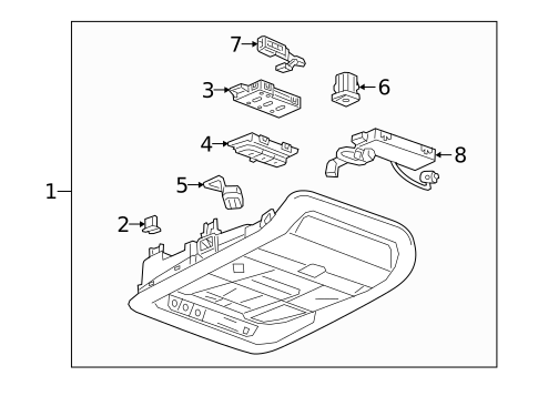 Overhead Console for 2023 Cadillac XT6 #0