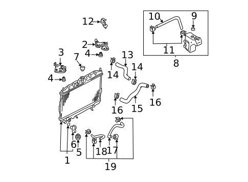 Radiator & Components for 2001 Nissan Sentra #0