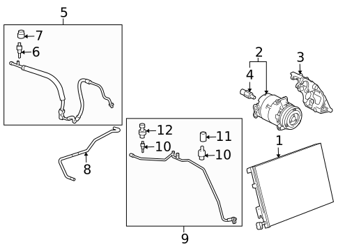 A/C Clutch & Compressor for 2004 Cadillac XLR #0