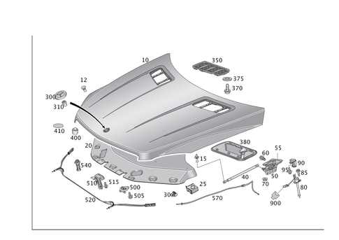 Engine Hood for 2017 Mercedes-Benz GLS550 #0