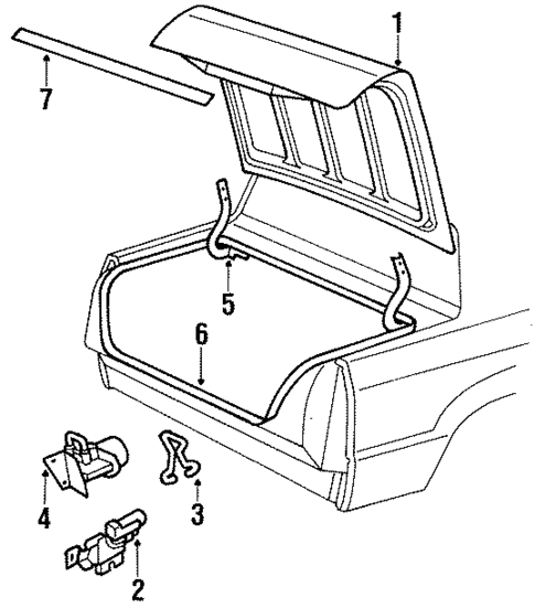 Lid & Components for 1990 Chrysler New Yorker #0