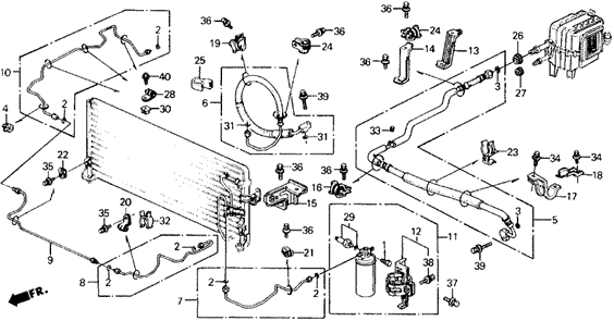 A/C Hoses - Pipes (SI) for 1991 Honda Prelude #0