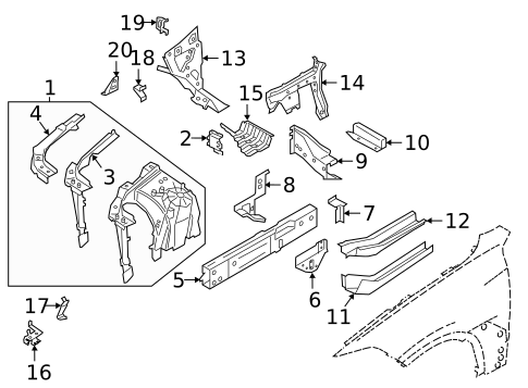 Structural Components & Rails for 2021 BMW X7 #0