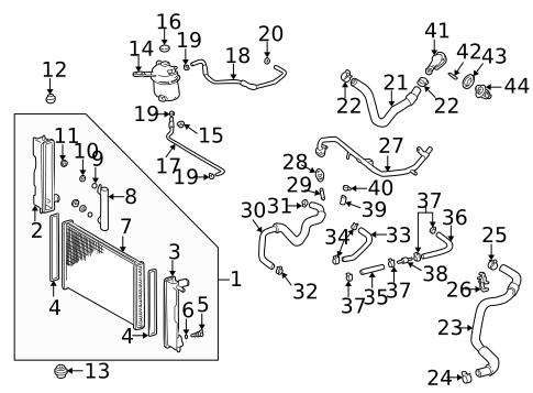 Radiator & Components for 2002 Toyota Celica #0
