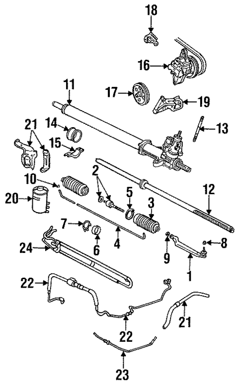 Steering Gear & Linkage for 1992 Acura Vigor #0