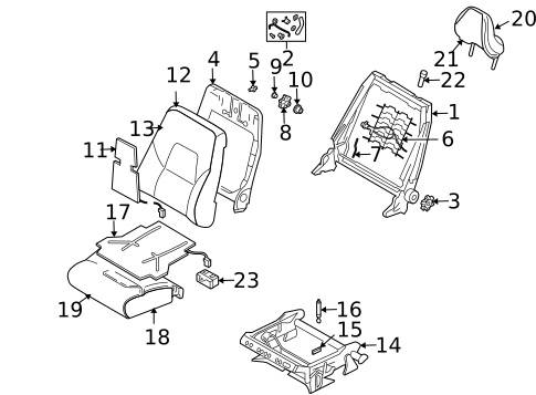 Front Seat Components for 2004 Volvo S80 #0