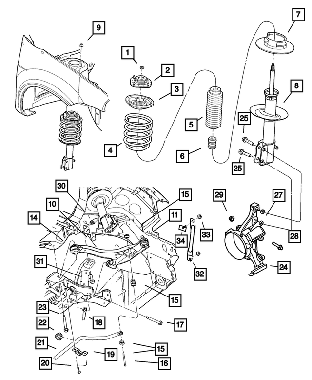 6505116AA - Front Suspension &amp; Drive: Nut for Mopar Image image