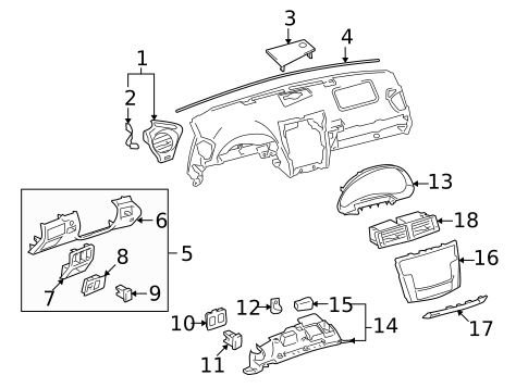 Instrument Panel Components for 2009 Lexus IS F #0