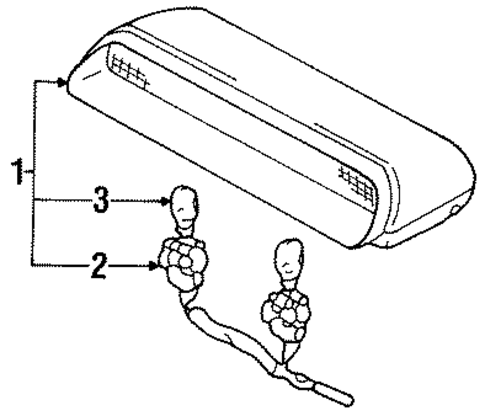 High Mounted Stop Lamp for 2001 Chevrolet Metro #0