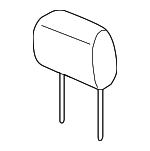 1K0881903BA7AA - Body: Headrest for Volkswagen: GTI, R32, Rabbit Image