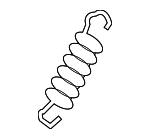 1K0881095 - Body: Tension Spring for Volkswagen: Eos, Golf, Golf R, GTI, R32, Rabbit Image