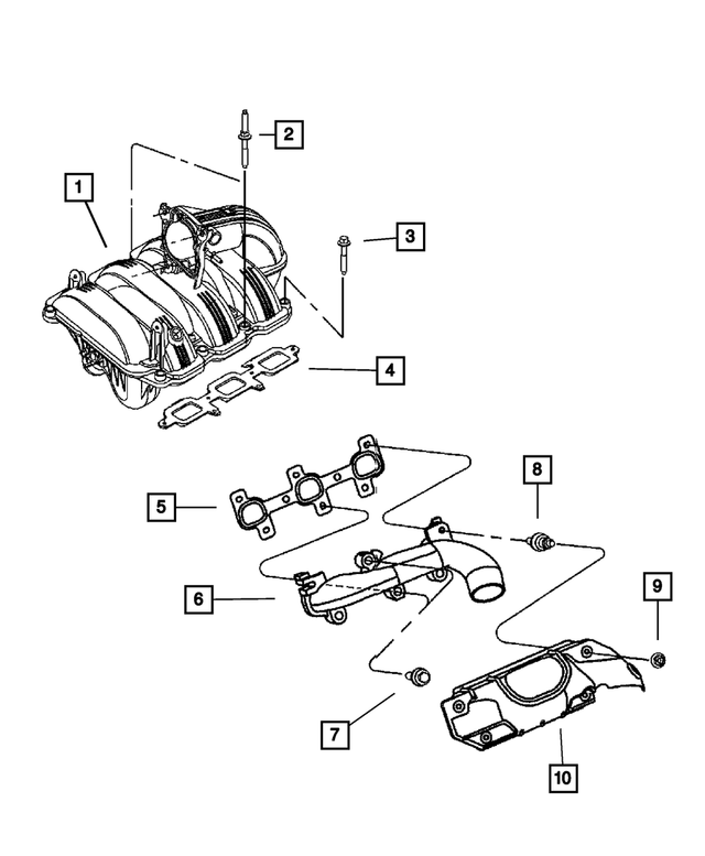 « 53032795AC – Engine 3.7L Six Cylinder : Admission Collecteur pour Mopar Image »