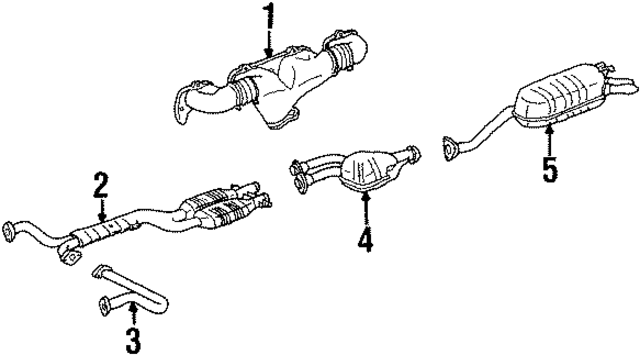 1244911000 - Exhaust: Exhaust Muffler for Mercedes-Benz Image