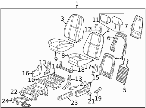 Front Seat Components for 2013 GMC Sierra 1500 #10