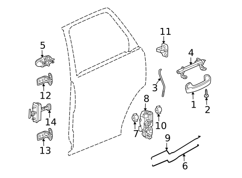 Lock & Hardware for 2007 Saturn Vue #3