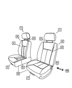 1FW521D5AA - Interior Trim: Front Headrest for Mopar Image