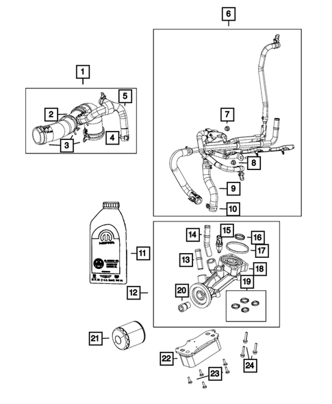Engine Oiling, Oil Pan and Indicator (Dipstick) for 2017 Ram 2500 #0