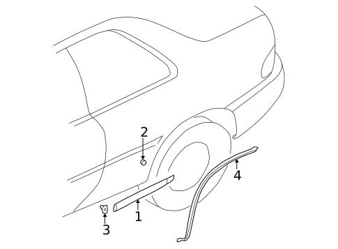 Exterior Trim - Quarter Panel for 1996 Subaru Impreza #0