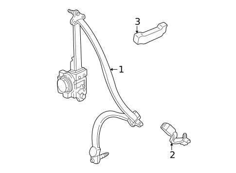 Rear Seat Belts for 2002 Acura MDX #1