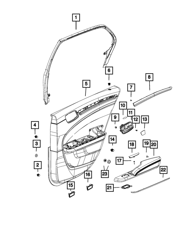 55315138AC - Interior Trim: Door Window Opening Molding, Right for Mopar Image
