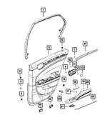 6BY311RRAH - : Rear Door Trim Panel Assembly, Left for Chrysler: 300 Image