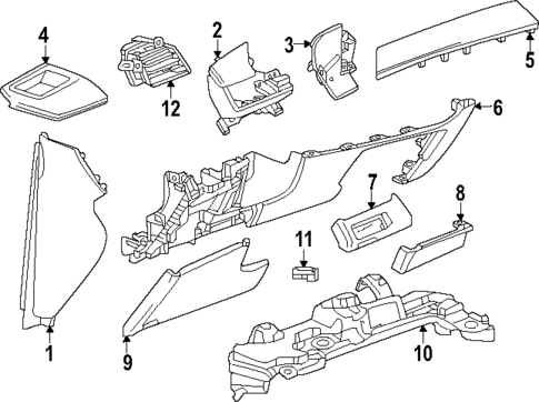 Instrument Panel Components for 2025 Buick Envision #1