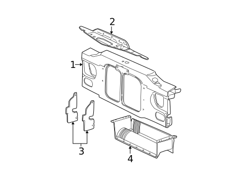 Radiator Support for 2002 Ford Explorer Sport #0