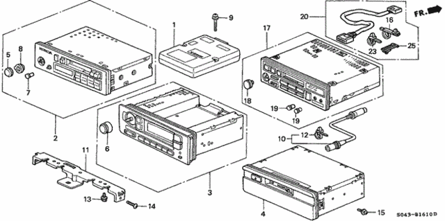 Auto Radio (1) for 1997 Honda Civic #0