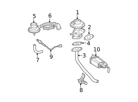 Emission Components for 1999 Toyota Solara #0