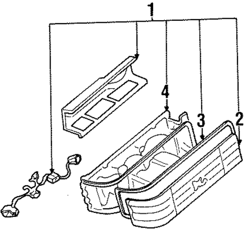 Combination Tail Lamps for 1985 Mazda RX-7 #0