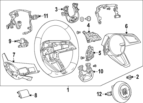 Steering Wheel & Trim for 2025 Buick Enclave #0