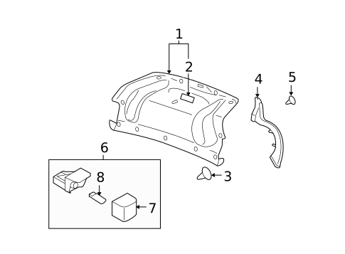 Interior Trim - Trunk for 2009 Subaru Legacy #0