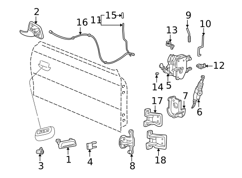 Lock & Hardware for 2004 Ford Mustang #0