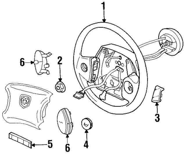 52078278 - Body: Steering Wheel Trim for Mopar Image