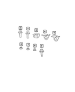 5148132AA - Electrical: Wiring Clip for Chrysler: Aspen | Dodge: Durango, Ram 1500, Ram 2500, Ram 3500 | Ram: 1500, 1500 Classic, 2500, 3500 Image