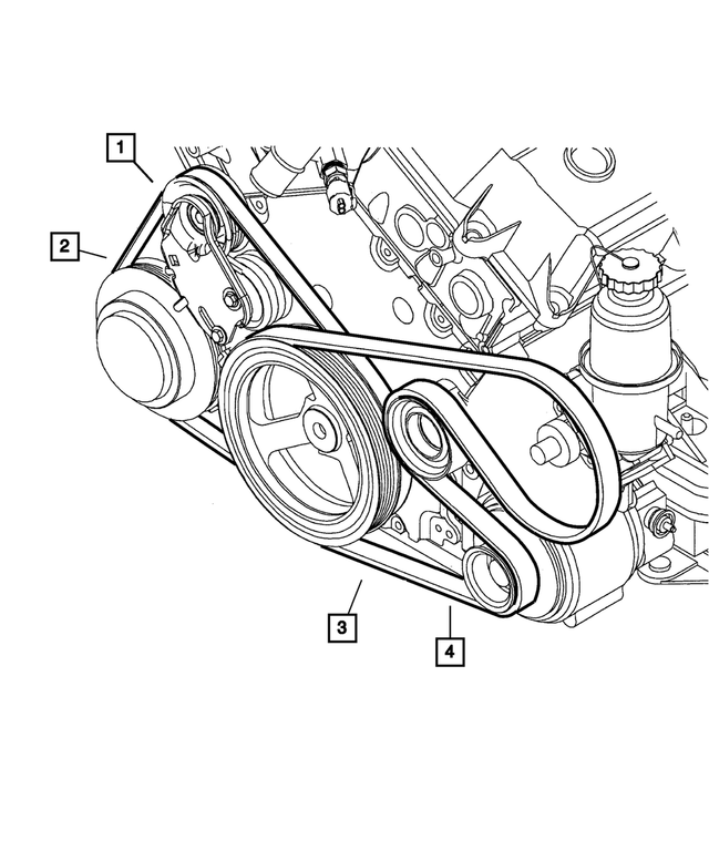 4663950AF - Cooling: A/c Compressor Belt for Mopar Image image