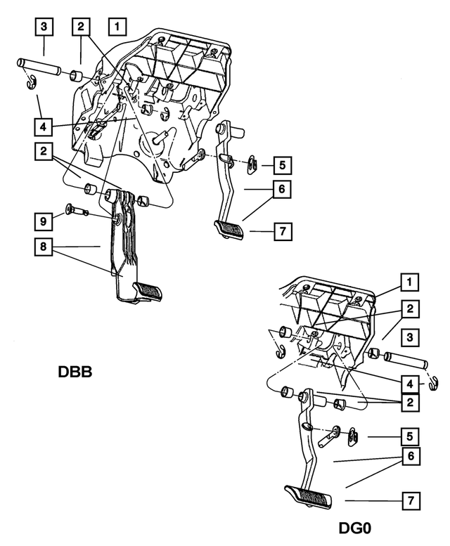 « 52010318AA – Service Brakes : Pivot De Pédale De Frein Axe pour Mopar Image »