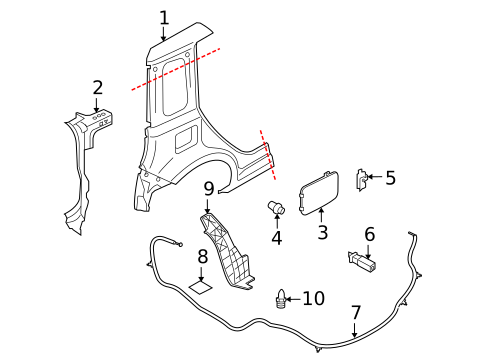Fuel Door for 2010 Nissan Cube #0