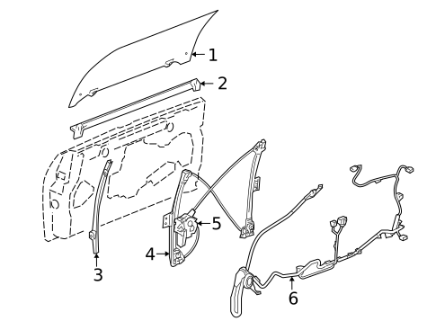 Glass - Tail Gate for 2004 GMC Envoy XUV #0