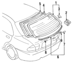 BC1M50611 - : 1995 Mazda Protege - Reveal Molding for Mazda: Protege Image